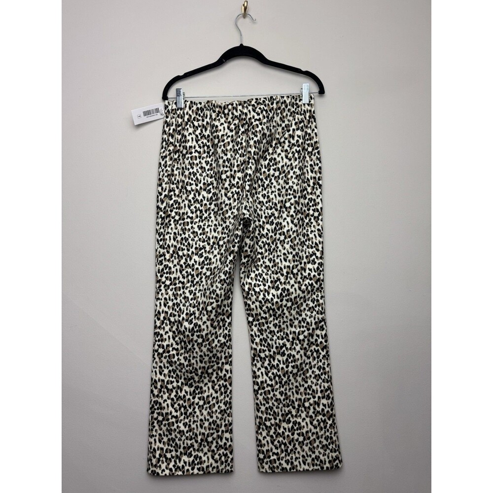 Tuckernuck Ashford Leopard Print Pants Size Large Side Zip Ankle Straight Womens - Picture 3 of 8